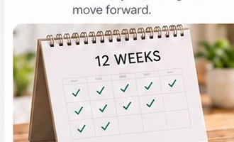 Twelve-week progress calendar